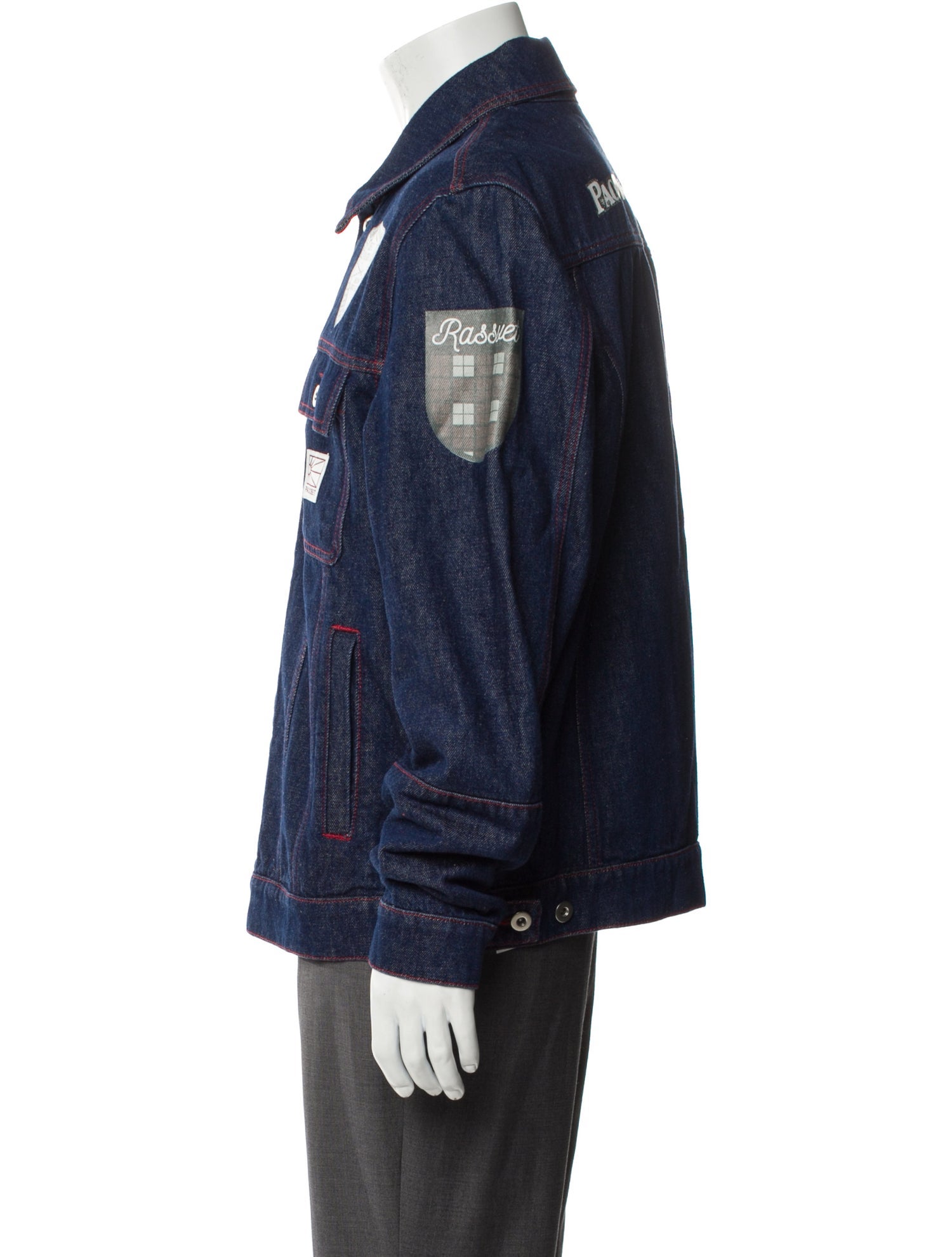 PACCBET Graphic Print Denim Jacket