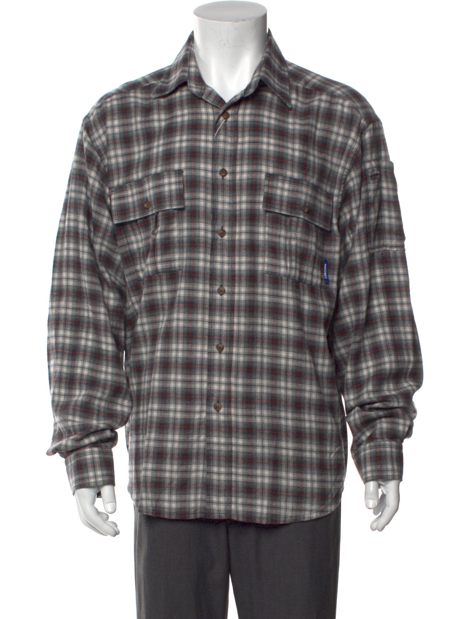 PACCBET Plaid Print Long Sleeve Shirt