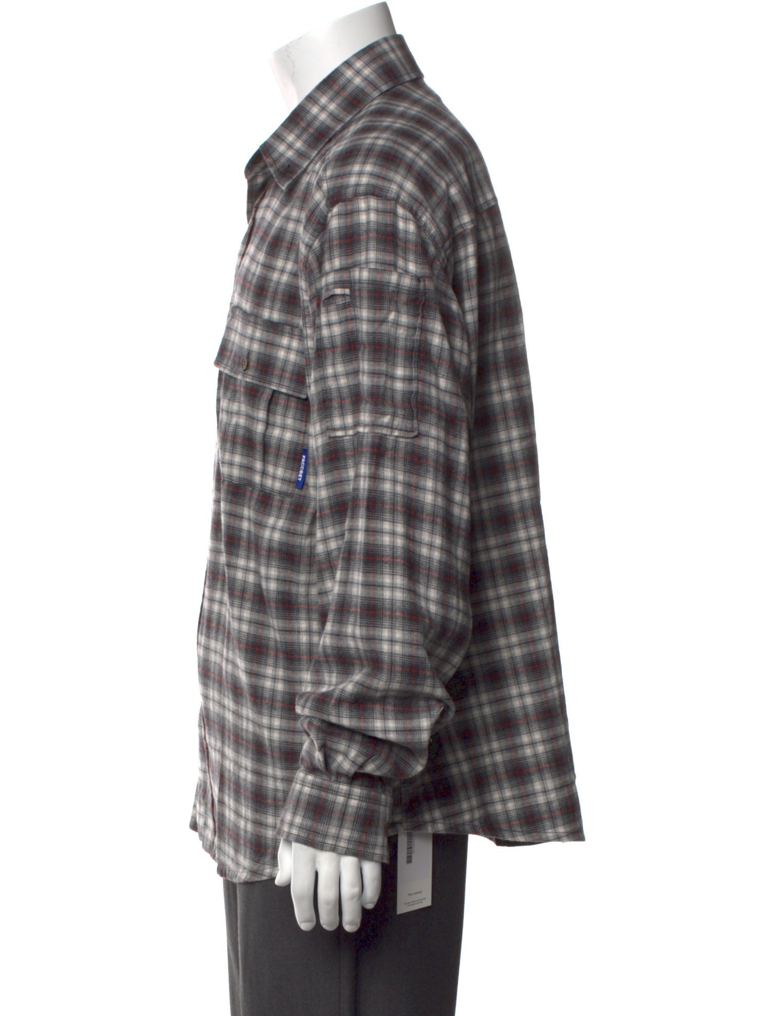 PACCBET Plaid Print Long Sleeve Shirt