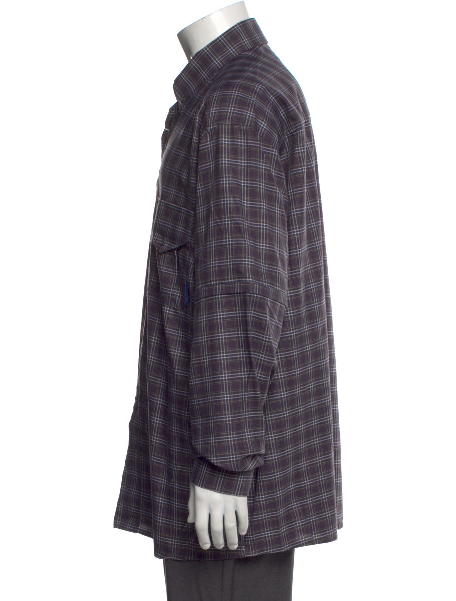 PACCBET Plaid Print Long Sleeve Shirt