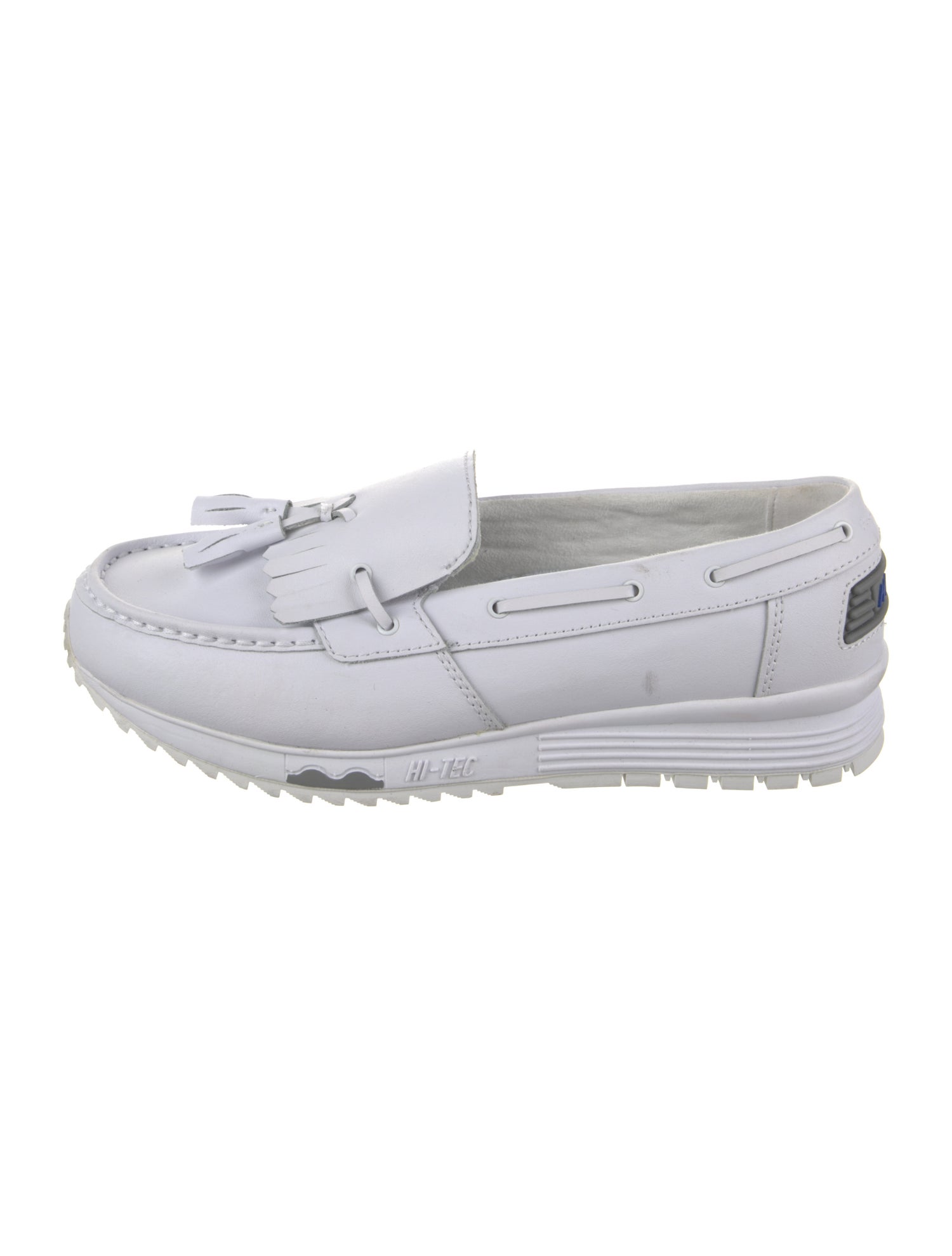 PACCBET Leather Fringe Trim Accent Boat Shoes