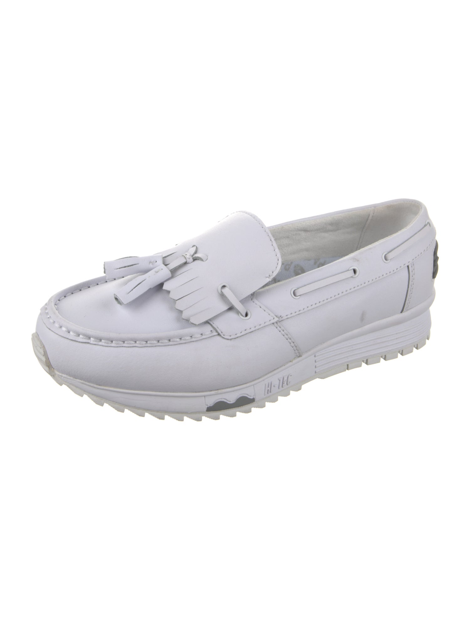 PACCBET Leather Fringe Trim Accent Boat Shoes