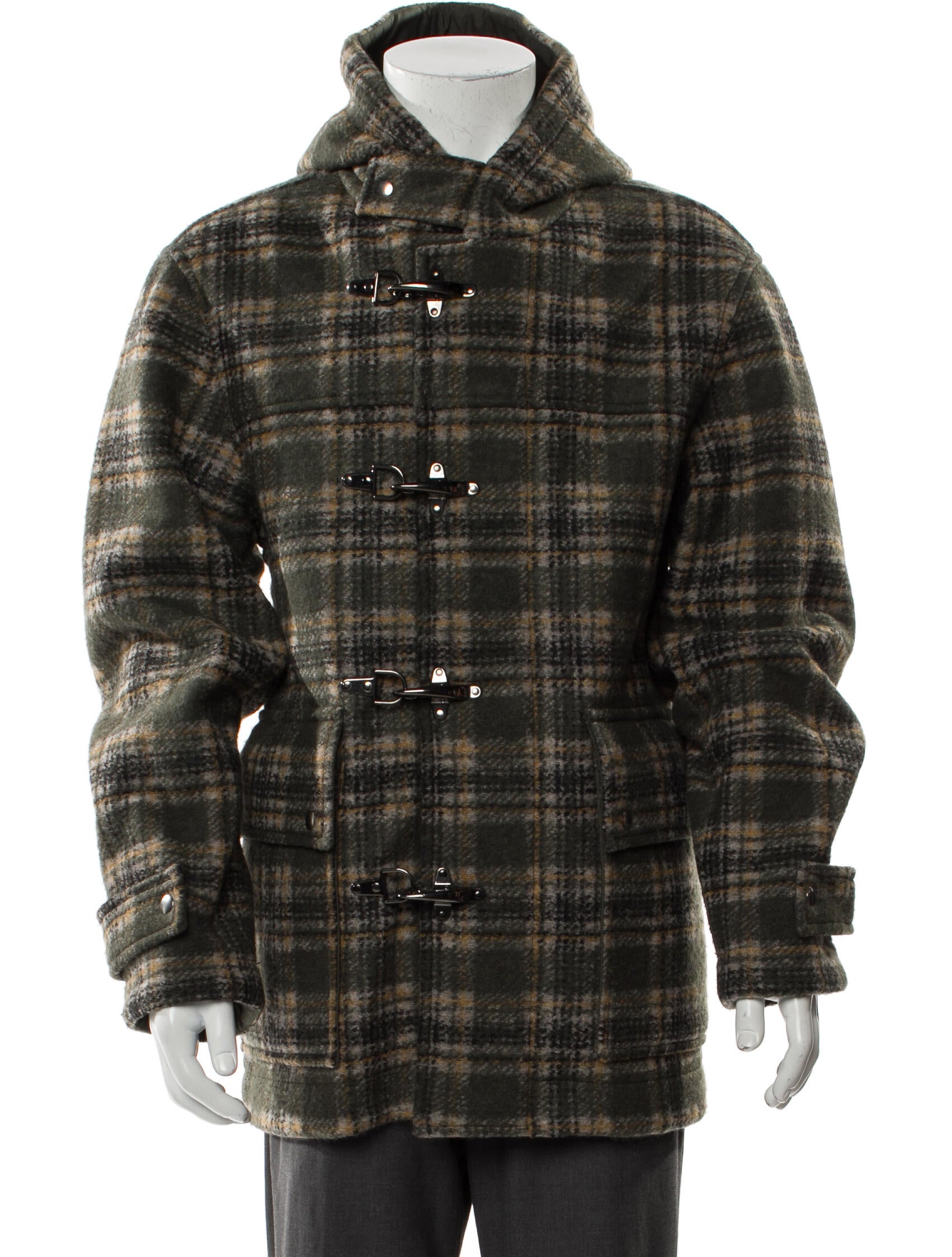 PACCBET Plaid Print Parka