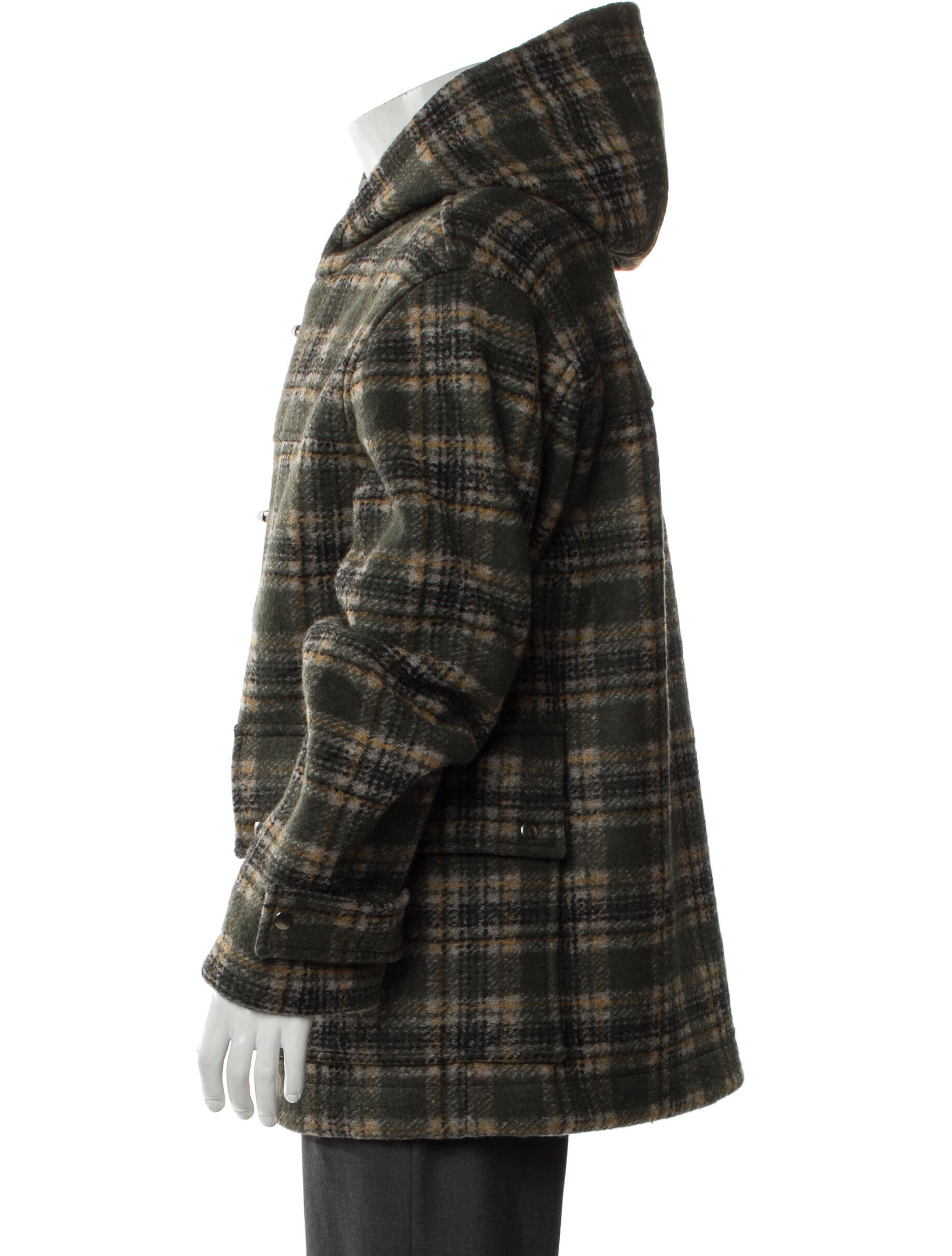 PACCBET Plaid Print Parka