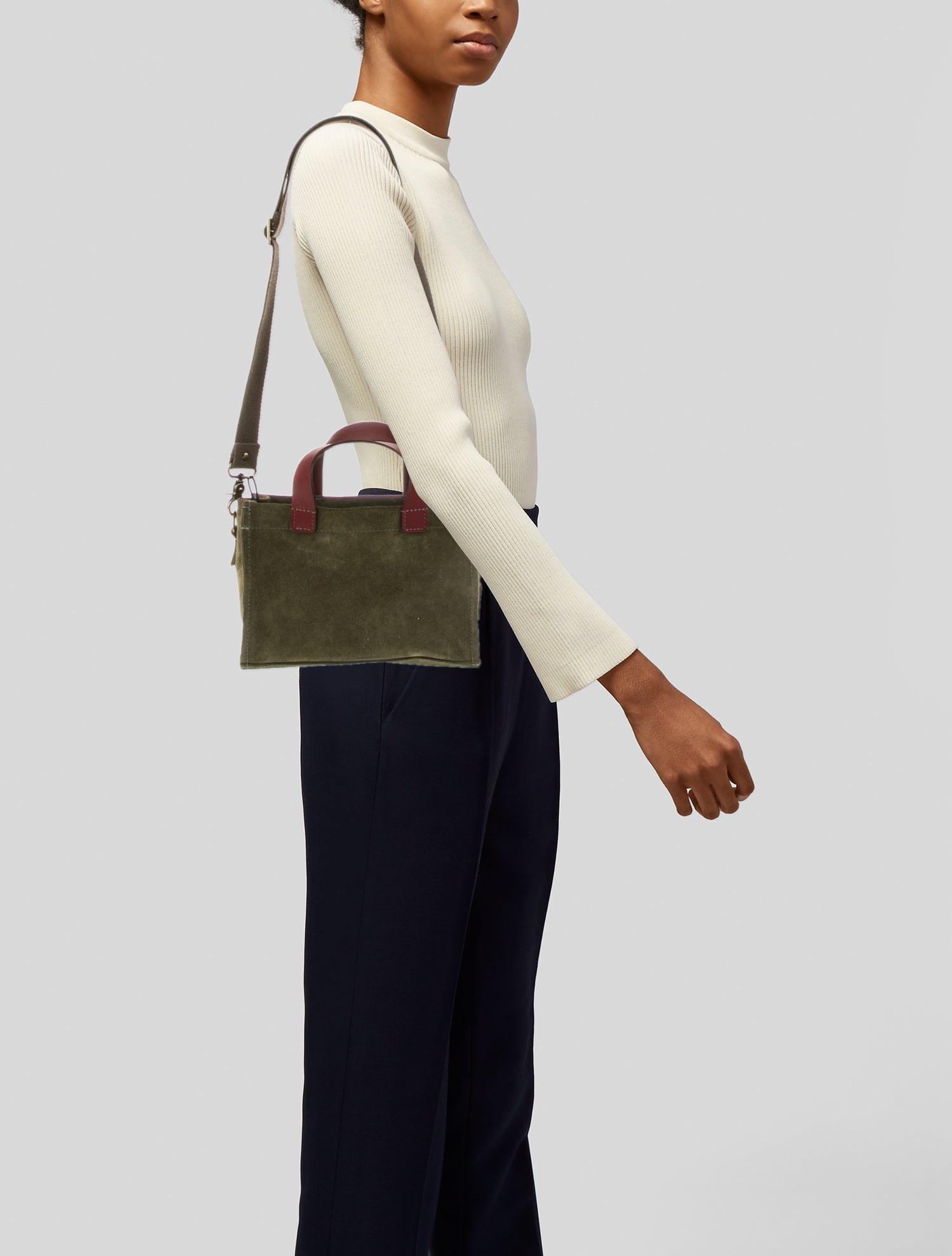 Parker Thatch Suede Shoulder Bag