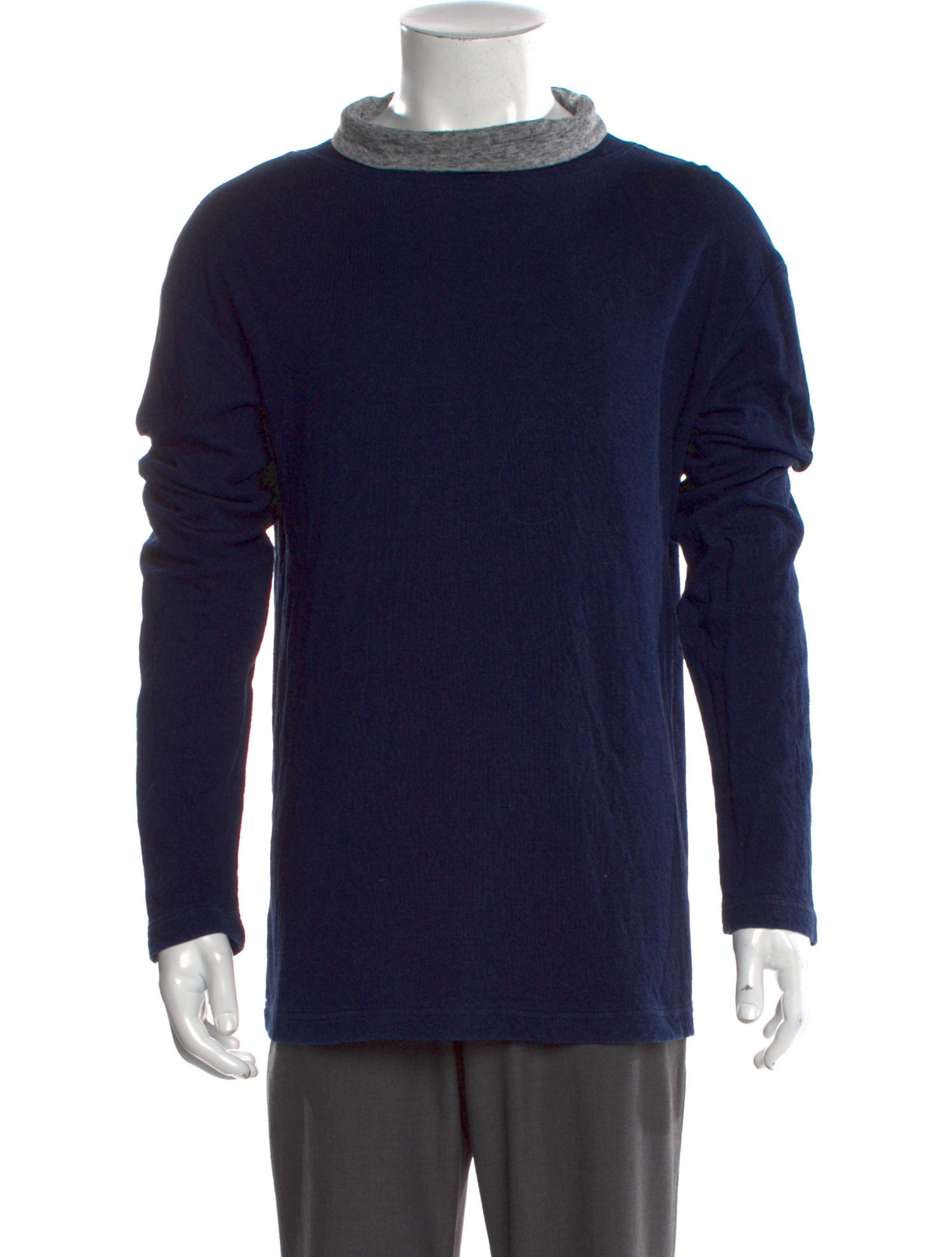 Pure Blue Japan Turtleneck Long Sleeve Pullover