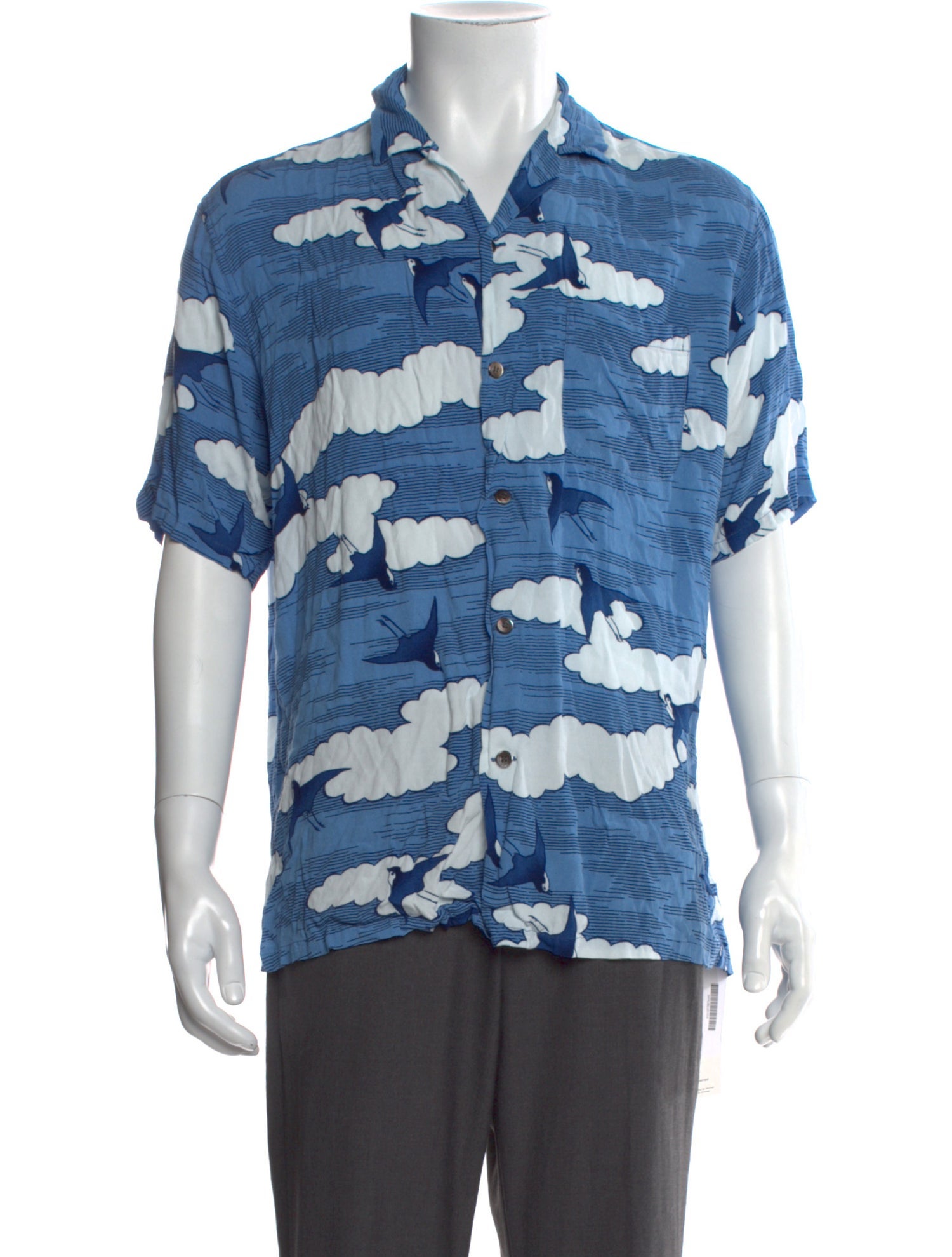 Pure Blue Japan Printed Short Sleeve Shirt