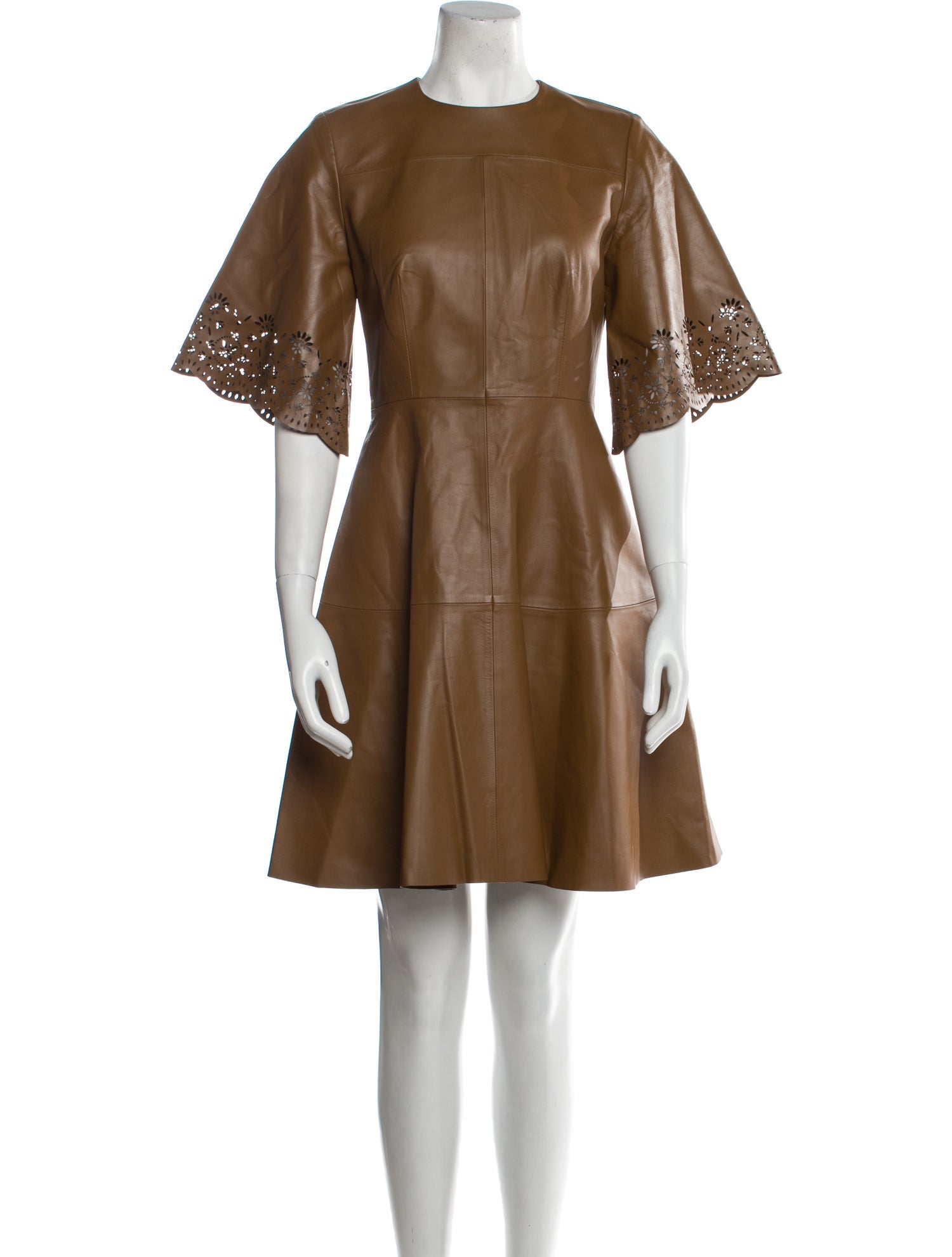 Pearl by Lela Rose Lamb Leather Mini Dress - Brown Dresses, Clothing -  WPVLR22108 | The RealReal