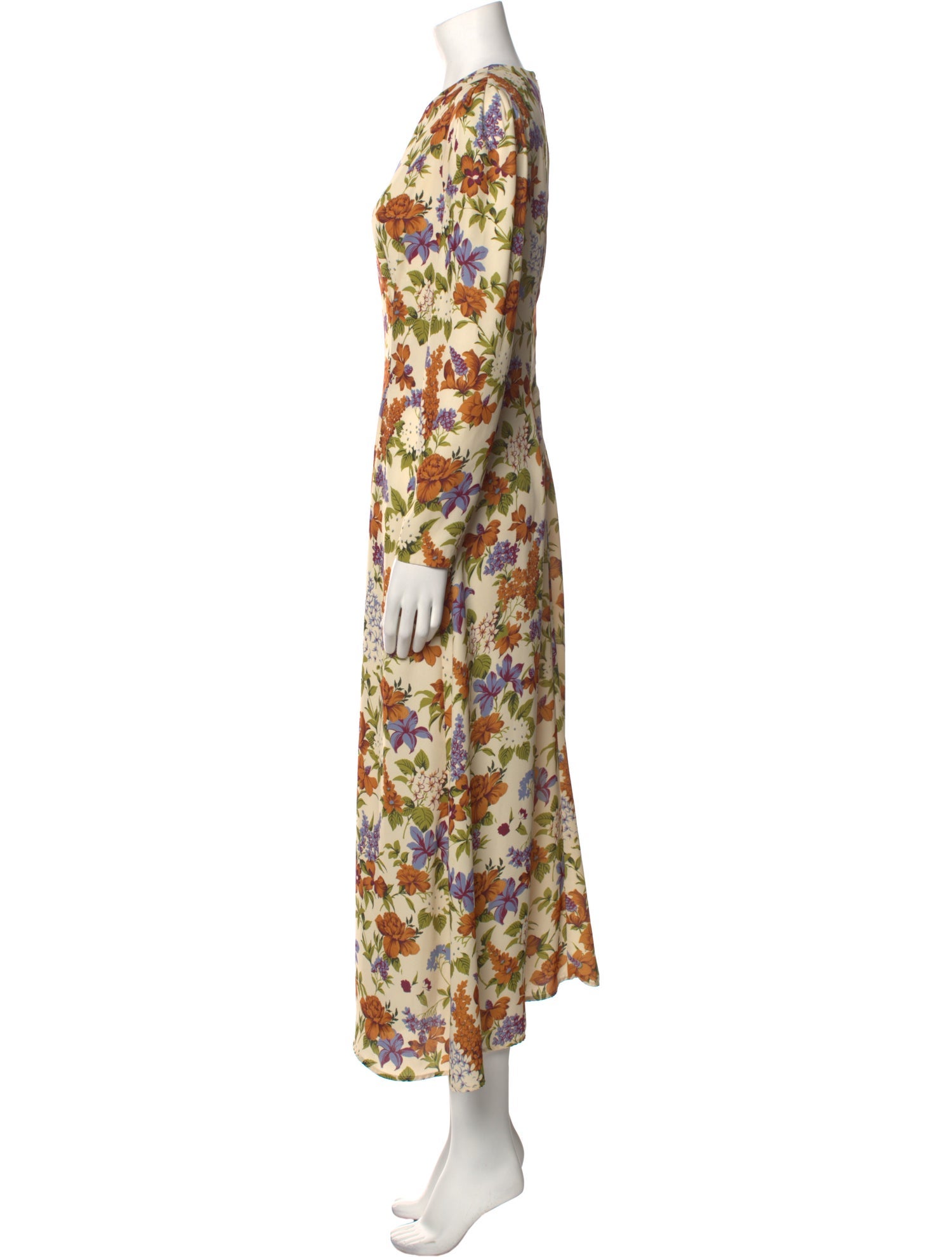 Pearl by Lela Rose Floral Print Long Dress