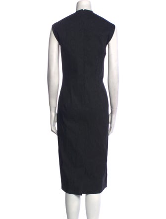 Pearl by Lela Rose Crew Neck Midi Length Dress