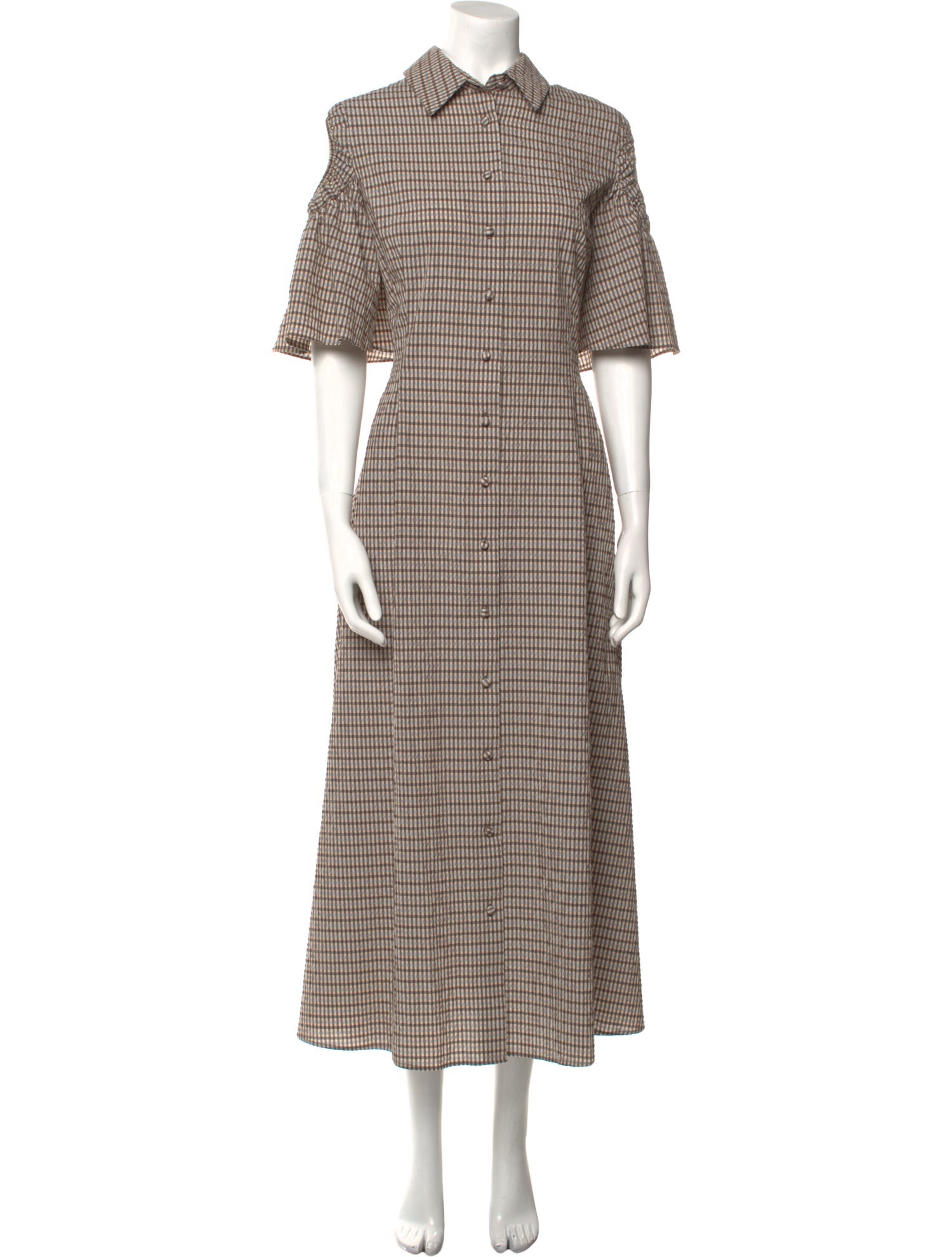 Pearl by Lela Rose Plaid Print Long Dress w/ Tags