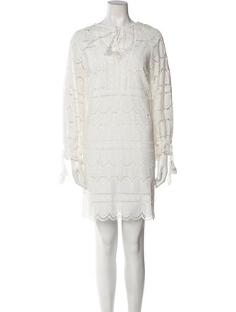 Pearl by Lela Rose V-Neck Mini Dress