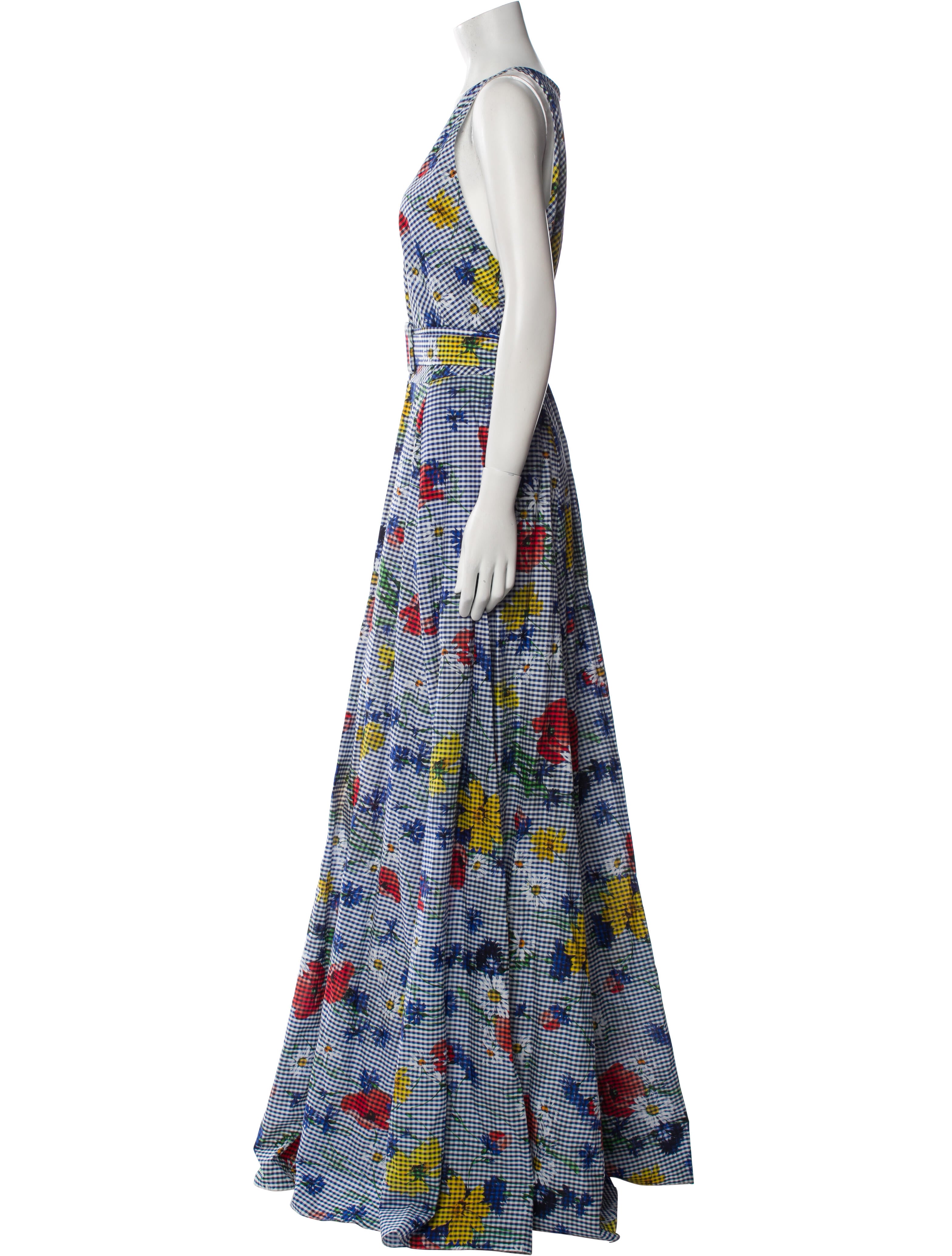 Pearl by Lela Rose Printed Long Dress