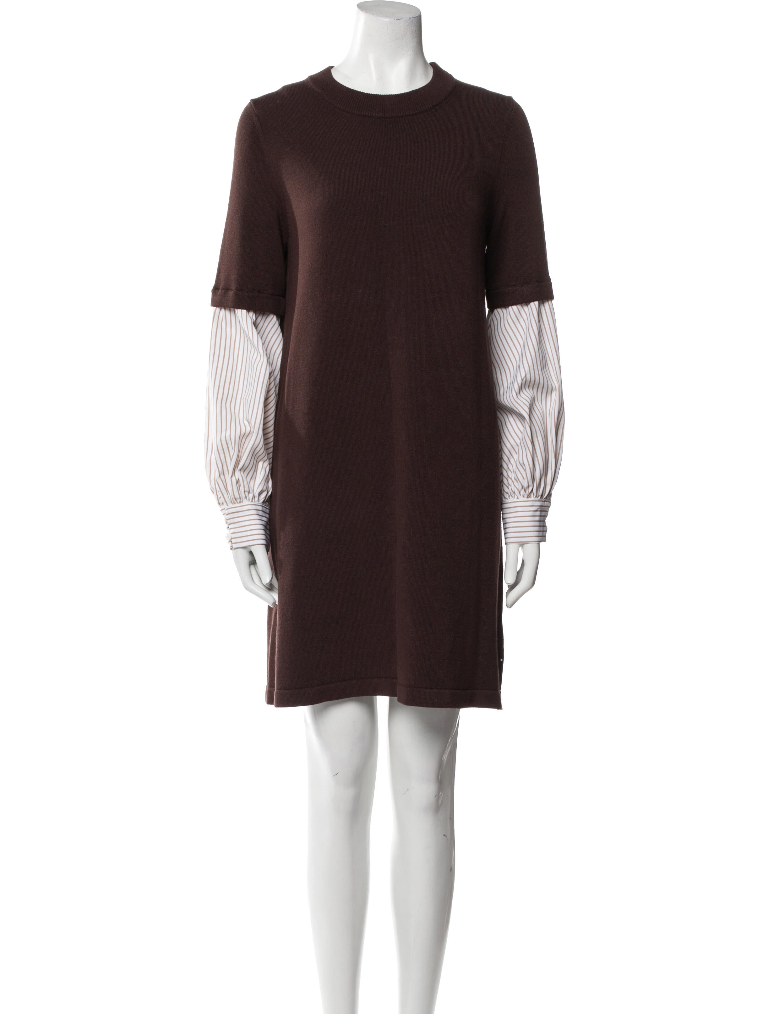 Pearl by Lela Rose Crew Neck Mini Dress