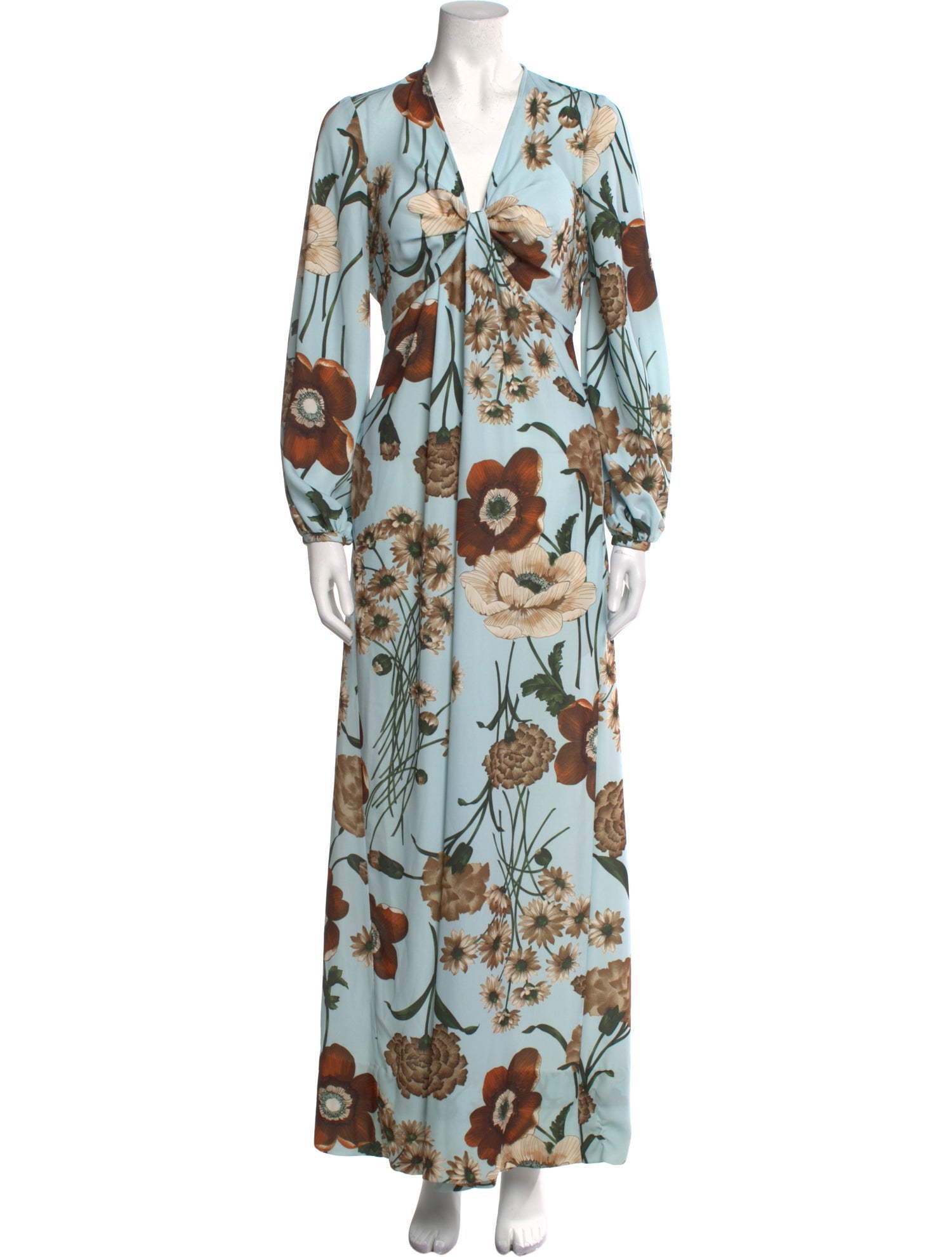 Pearl by Lela Rose Floral Print Long Dress