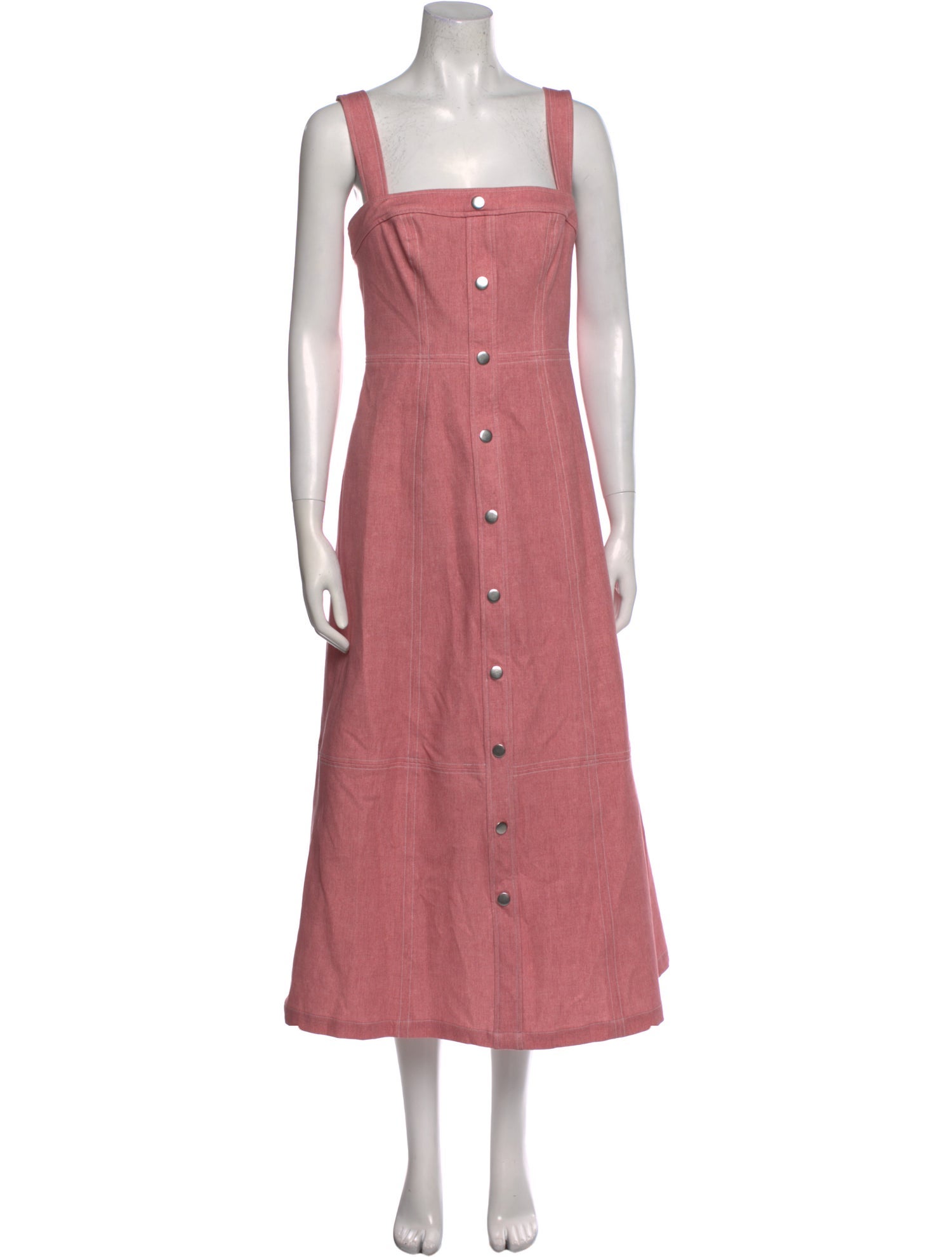 Pearl by Lela Rose Square Neckline Midi Length Dress