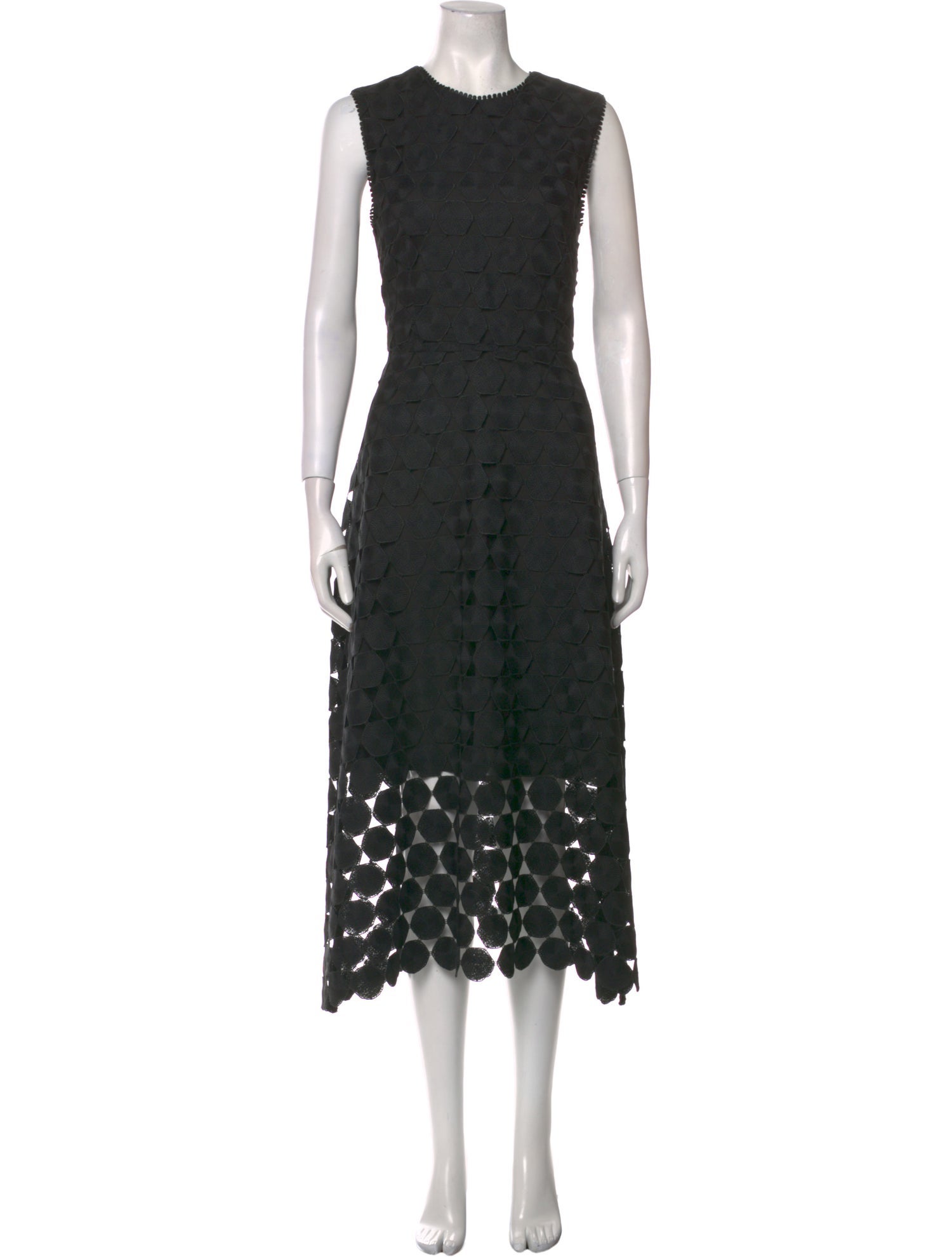 Pearl by Lela Rose Crew Neck Long Dress