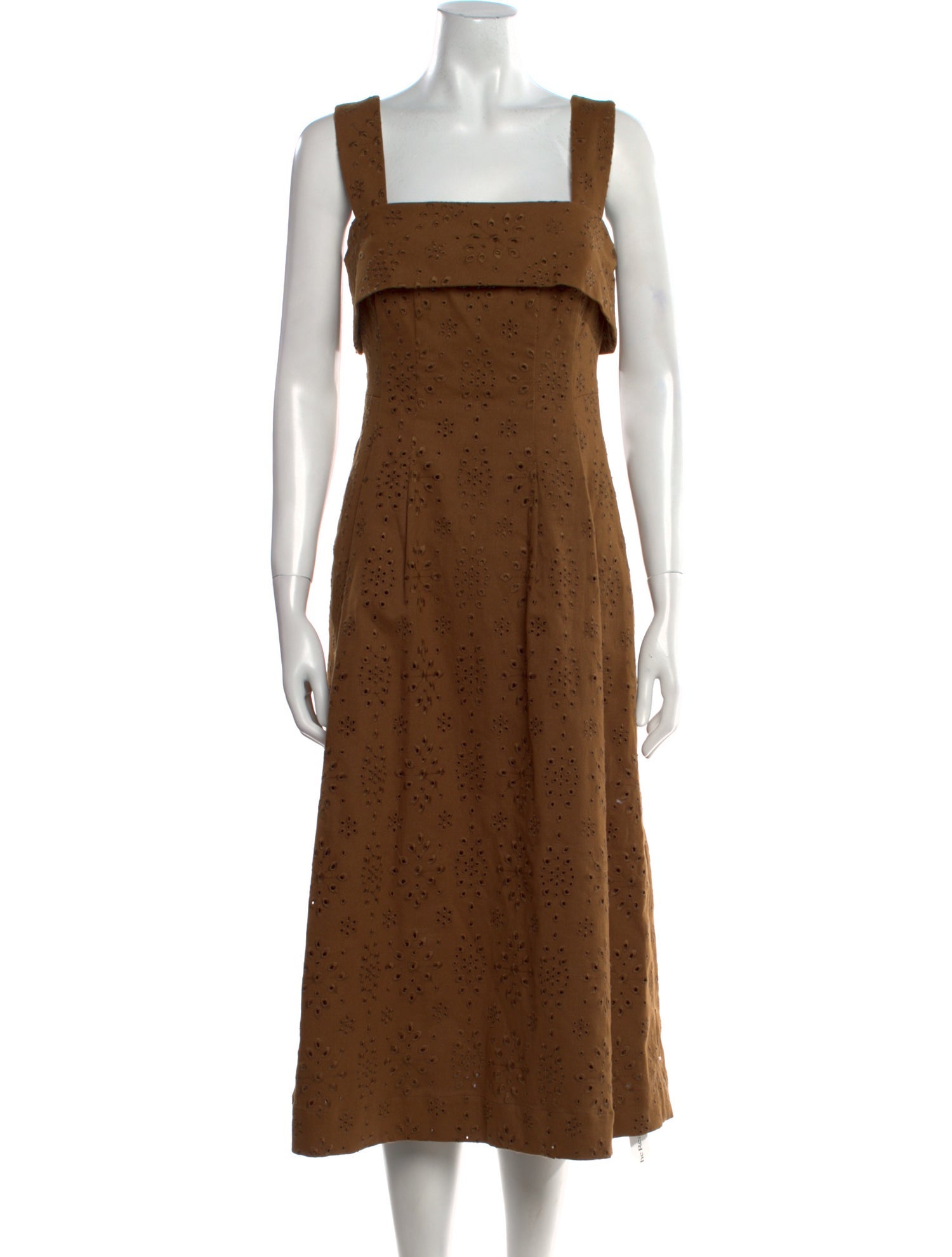 Pearl by Lela Rose Square Neckline Midi Length Dress