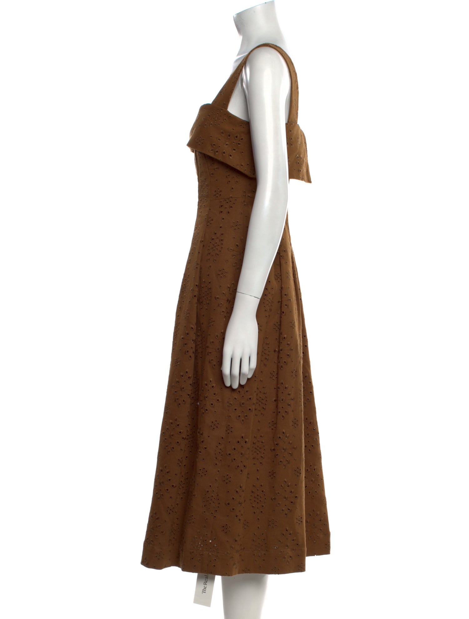 Pearl by Lela Rose Square Neckline Midi Length Dress