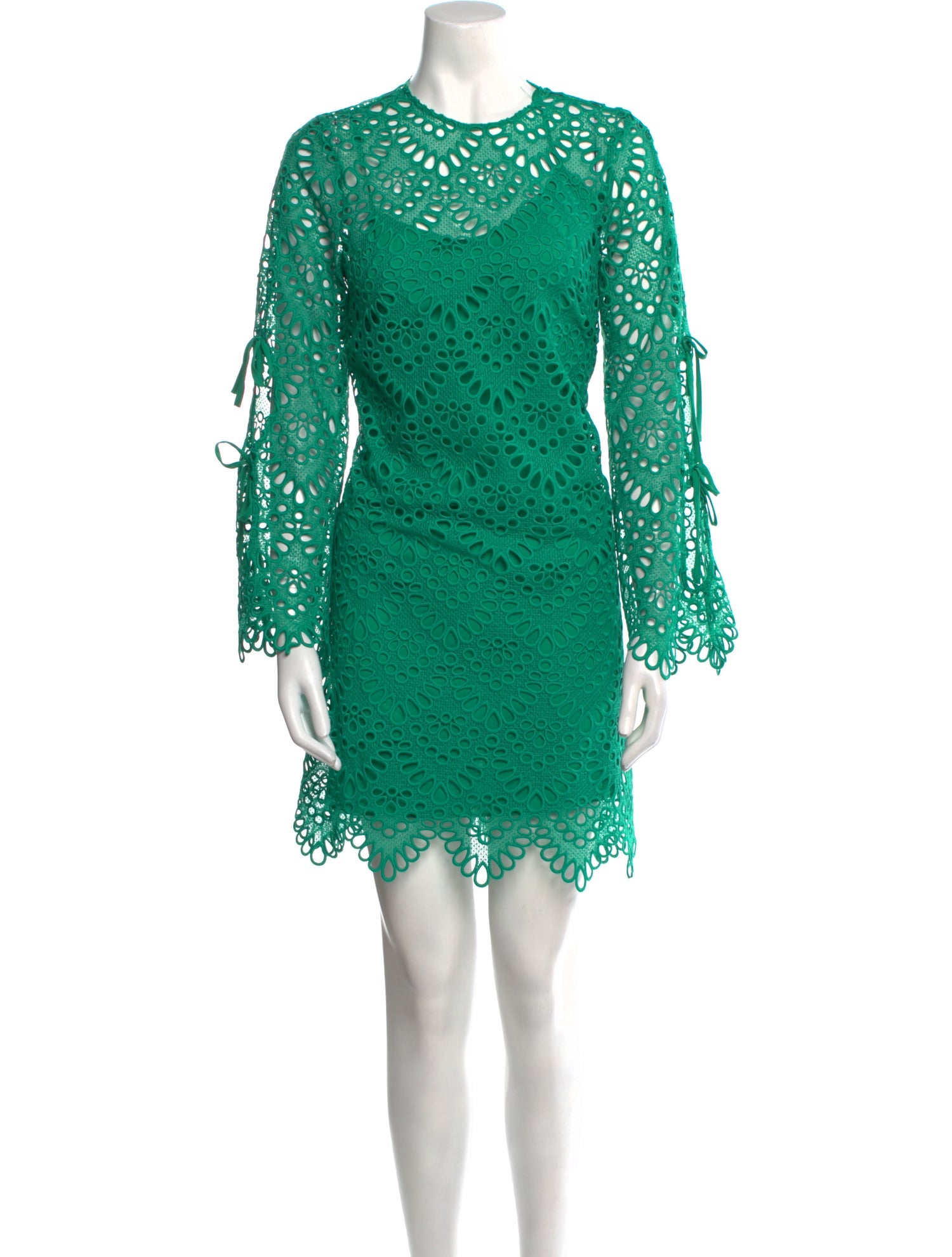 Pearl by Lela Rose Lace Pattern Mini Dress