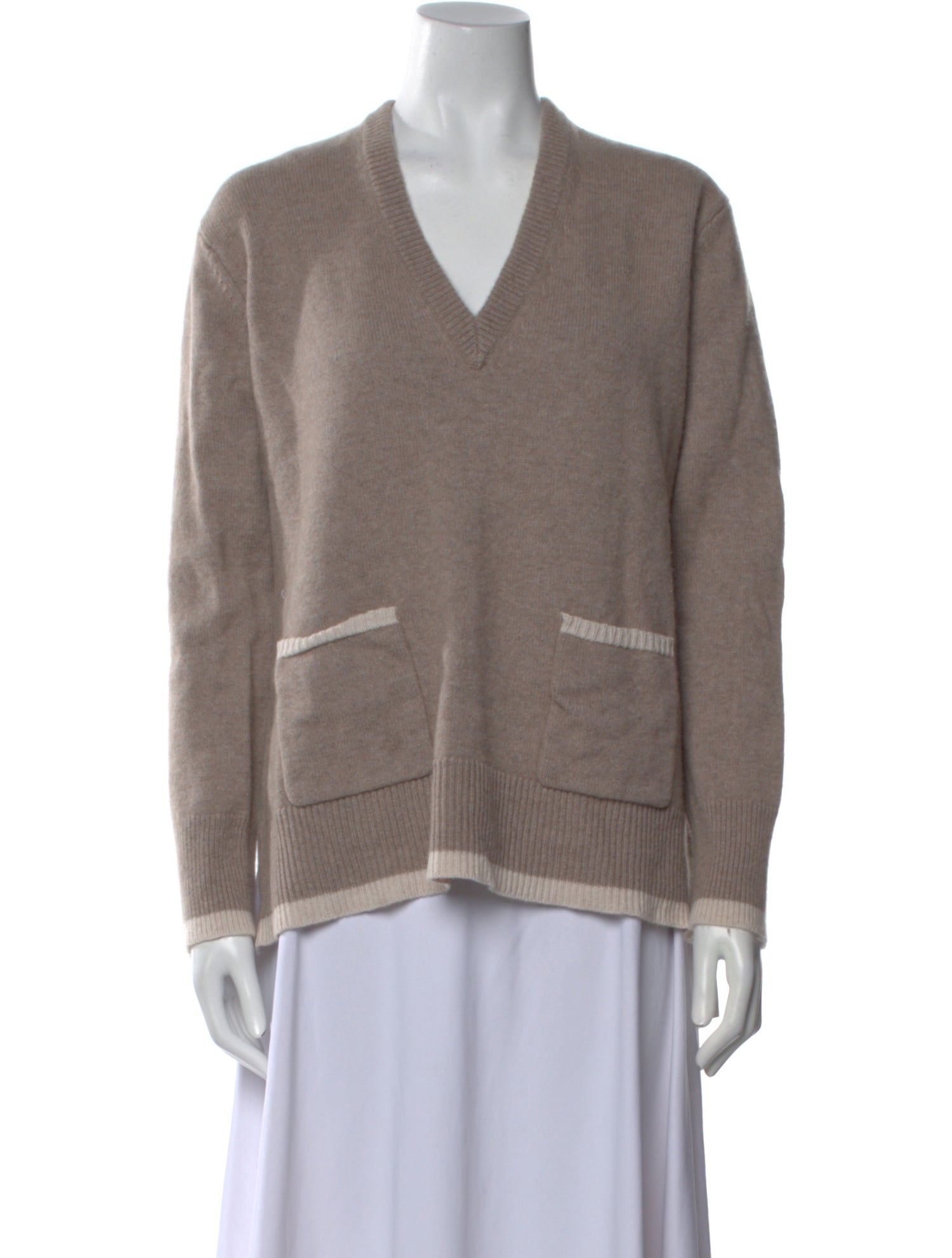 Pearl by Lela Rose Wool V-Neck Sweater