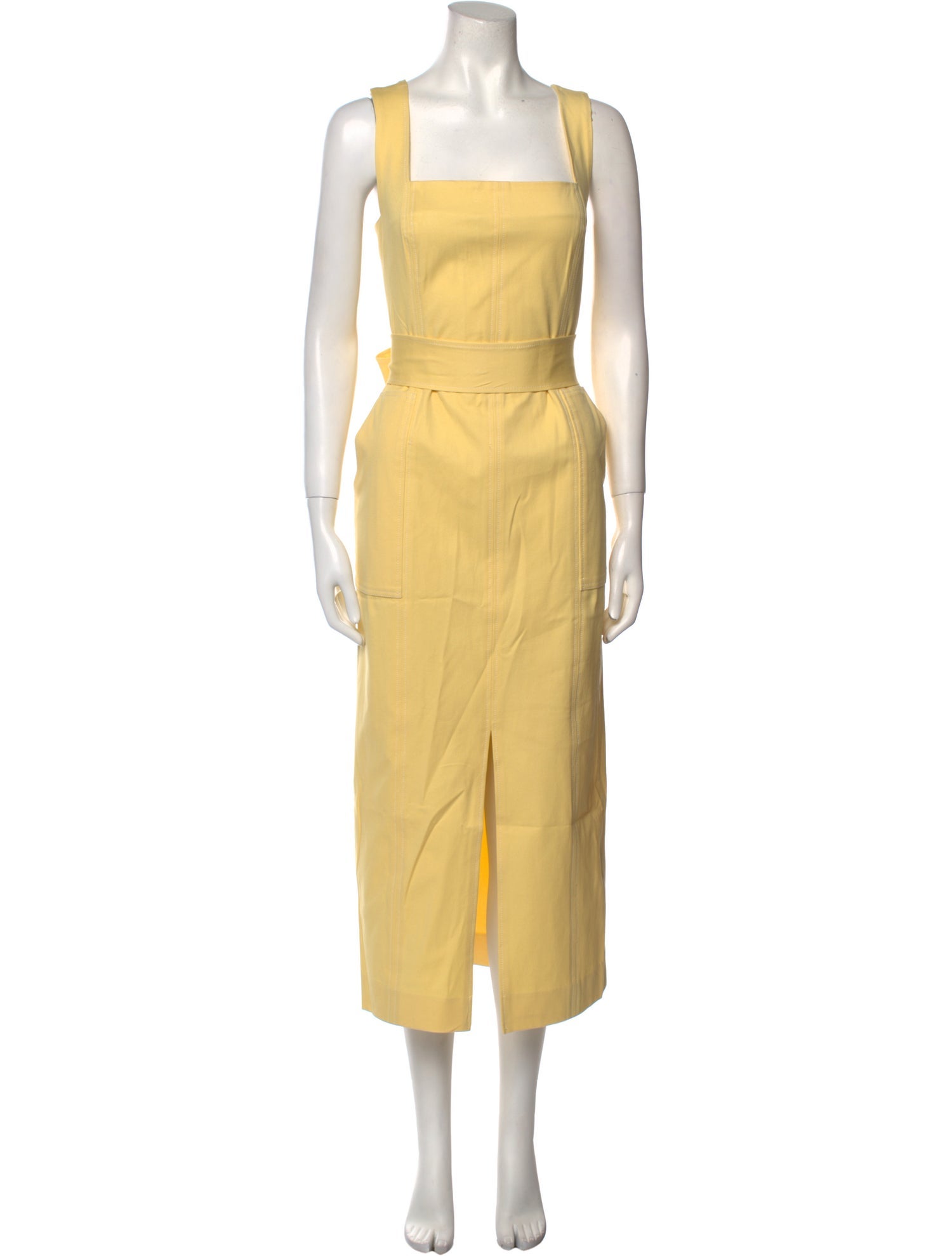 Pearl by Lela Rose Square Neckline Long Dress