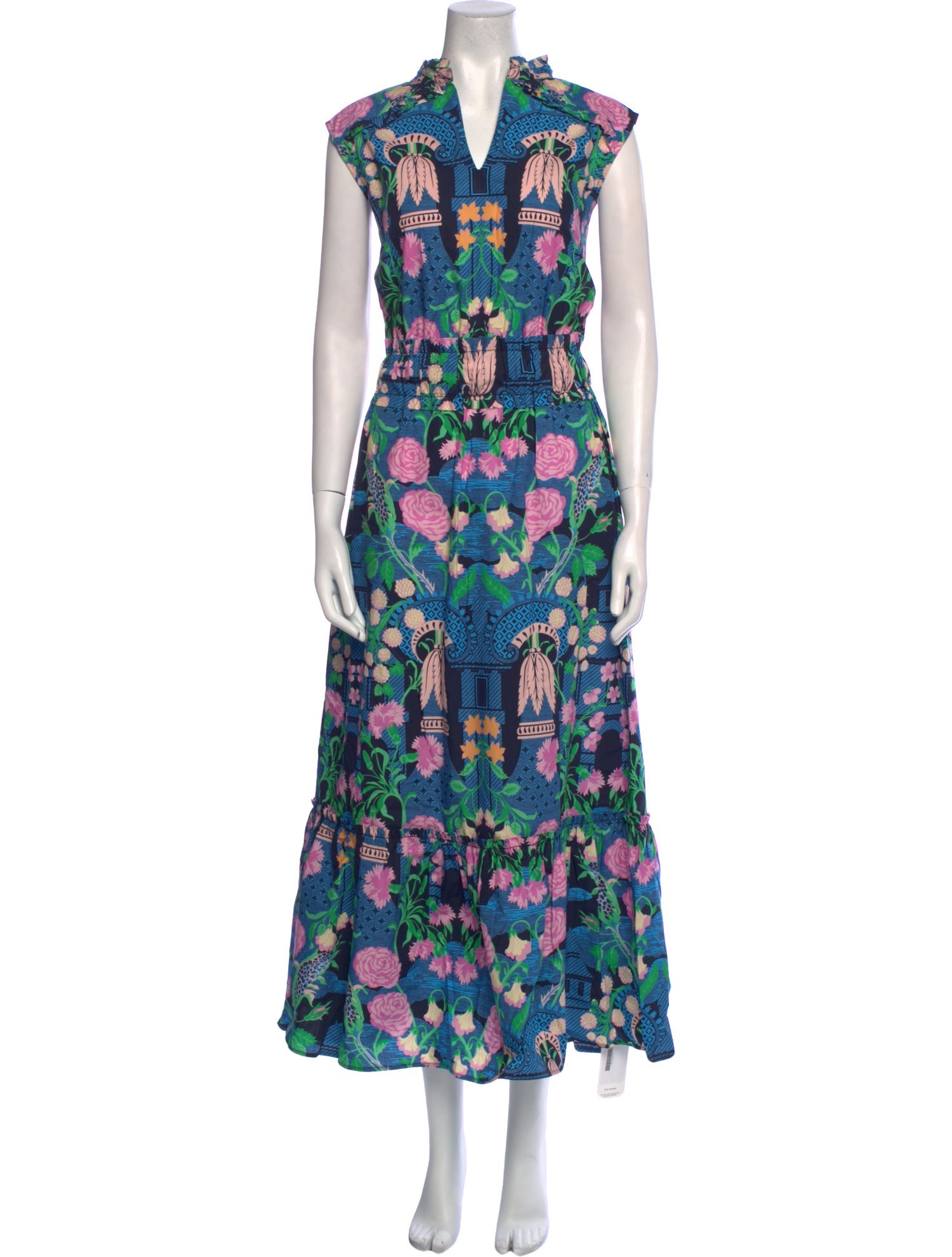 Pearl by Lela Rose Floral Print Long Dress