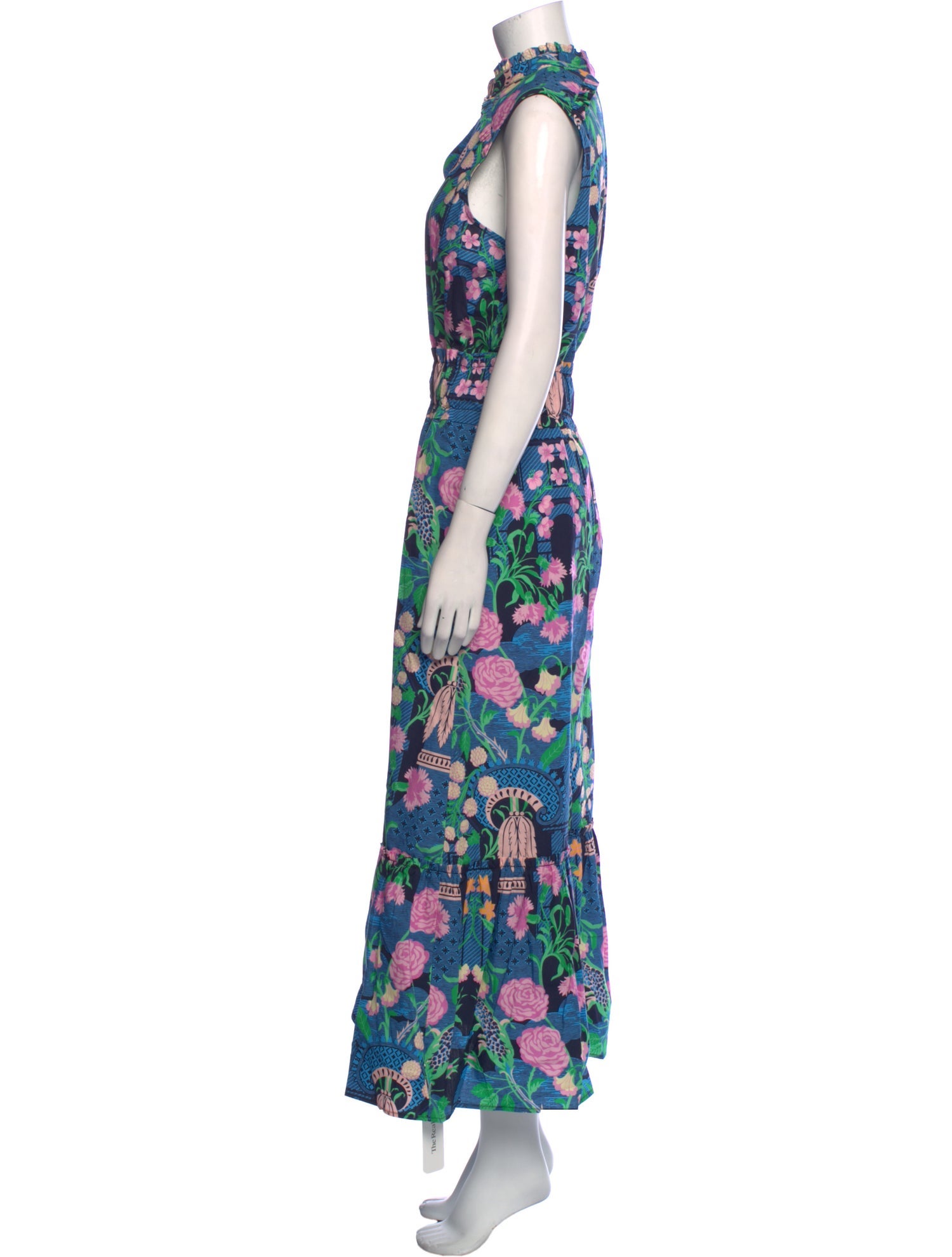 Pearl by Lela Rose Floral Print Long Dress