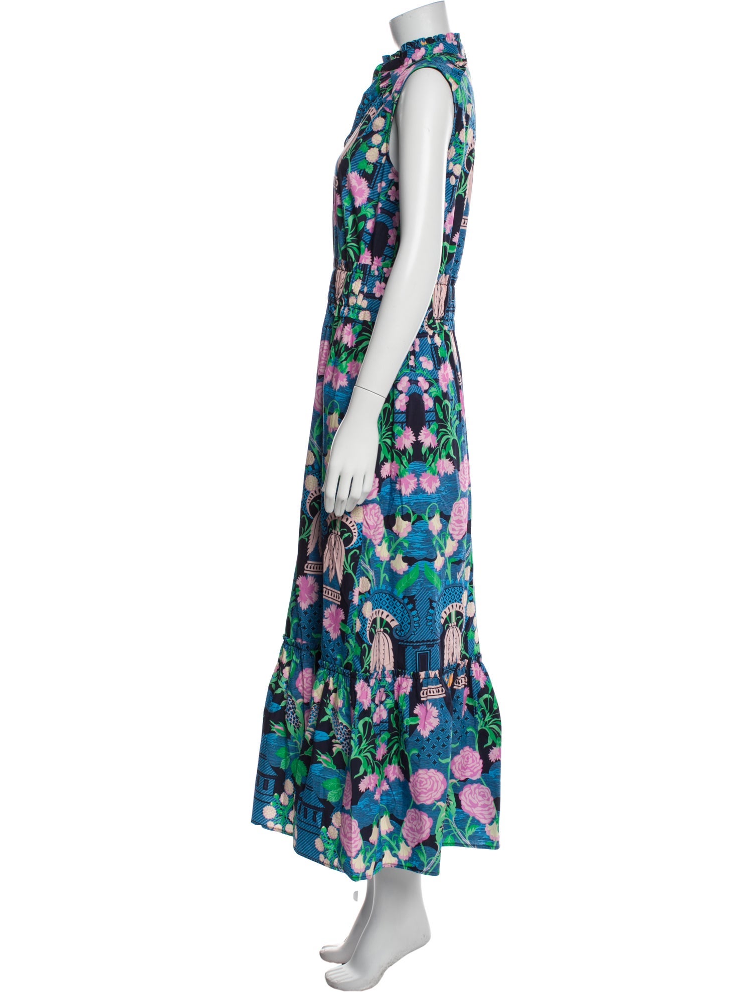 Pearl by Lela Rose Floral Print Long Dress