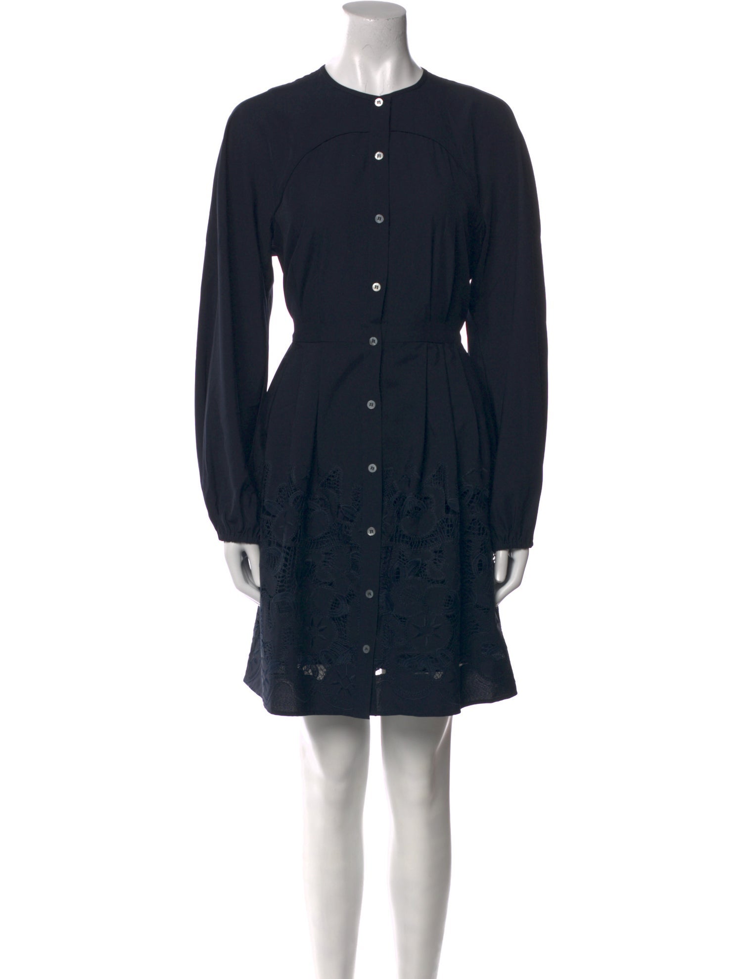 Pearl by Lela Rose Crew Neck Mini Dress