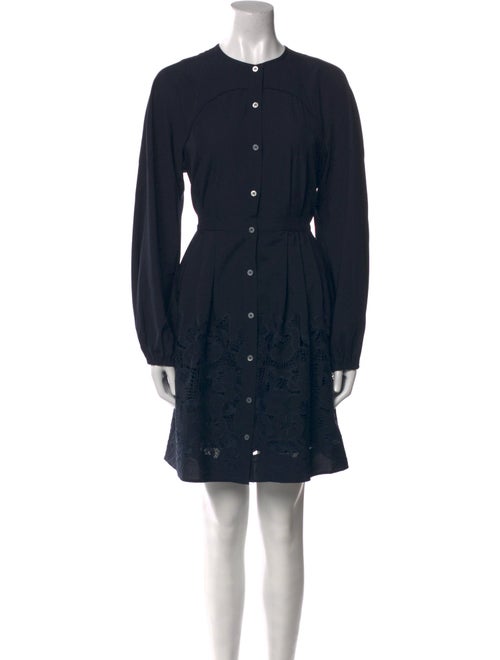 Pearl by Lela Rose Crew Neck Mini Dress