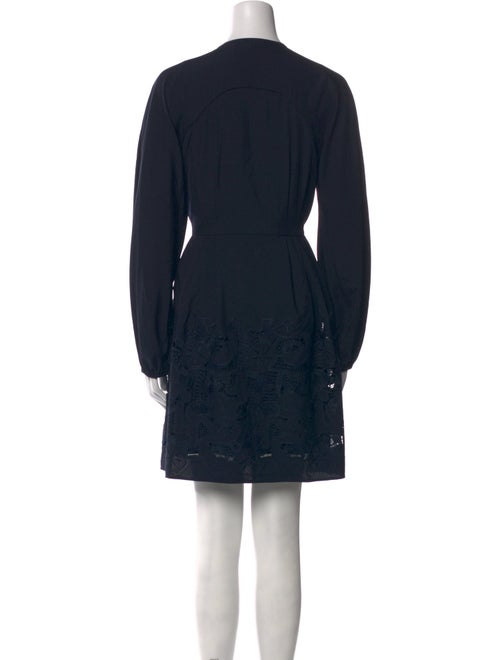 Pearl by Lela Rose Crew Neck Mini Dress