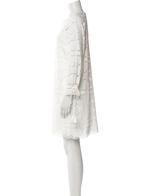 Pearl by Lela Rose Tie Neck Mini Dress