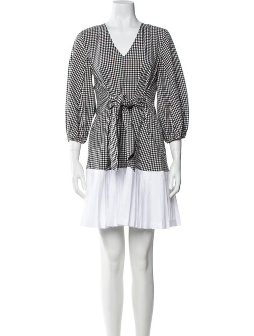 Pearl by Lela Rose Plaid Print Mini Dress