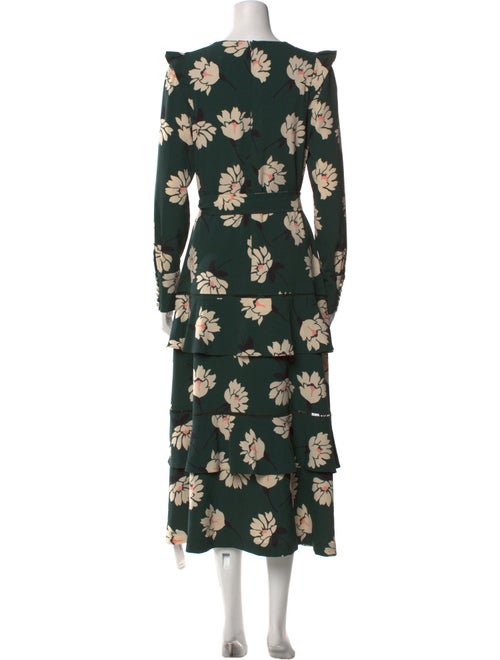 Pearl by Lela Rose Floral Print Long Dress