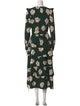 Pearl by Lela Rose Floral Print Long Dress