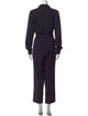 Pearl by Lela Rose Plaid Print V-Neck Jumpsuit