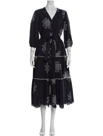 Pearl by Lela Rose Printed Long Dress