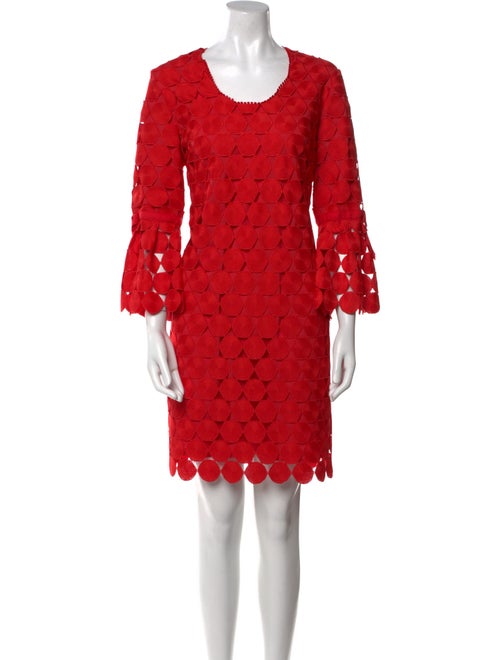 Pearl by Lela Rose Lace Pattern Mini Dress