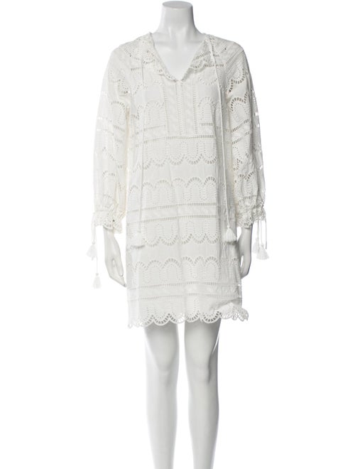 Pearl by Lela Rose V-Neck Mini Dress