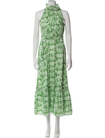 Pearl by Lela Rose Floral Print Long Dress