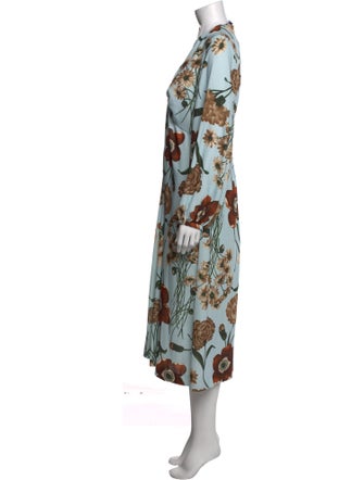 Pearl by Lela Rose Floral Print Long Dress