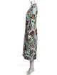 Pearl by Lela Rose Floral Print Long Dress