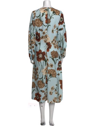 Pearl by Lela Rose Floral Print Long Dress