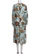 Pearl by Lela Rose Floral Print Long Dress