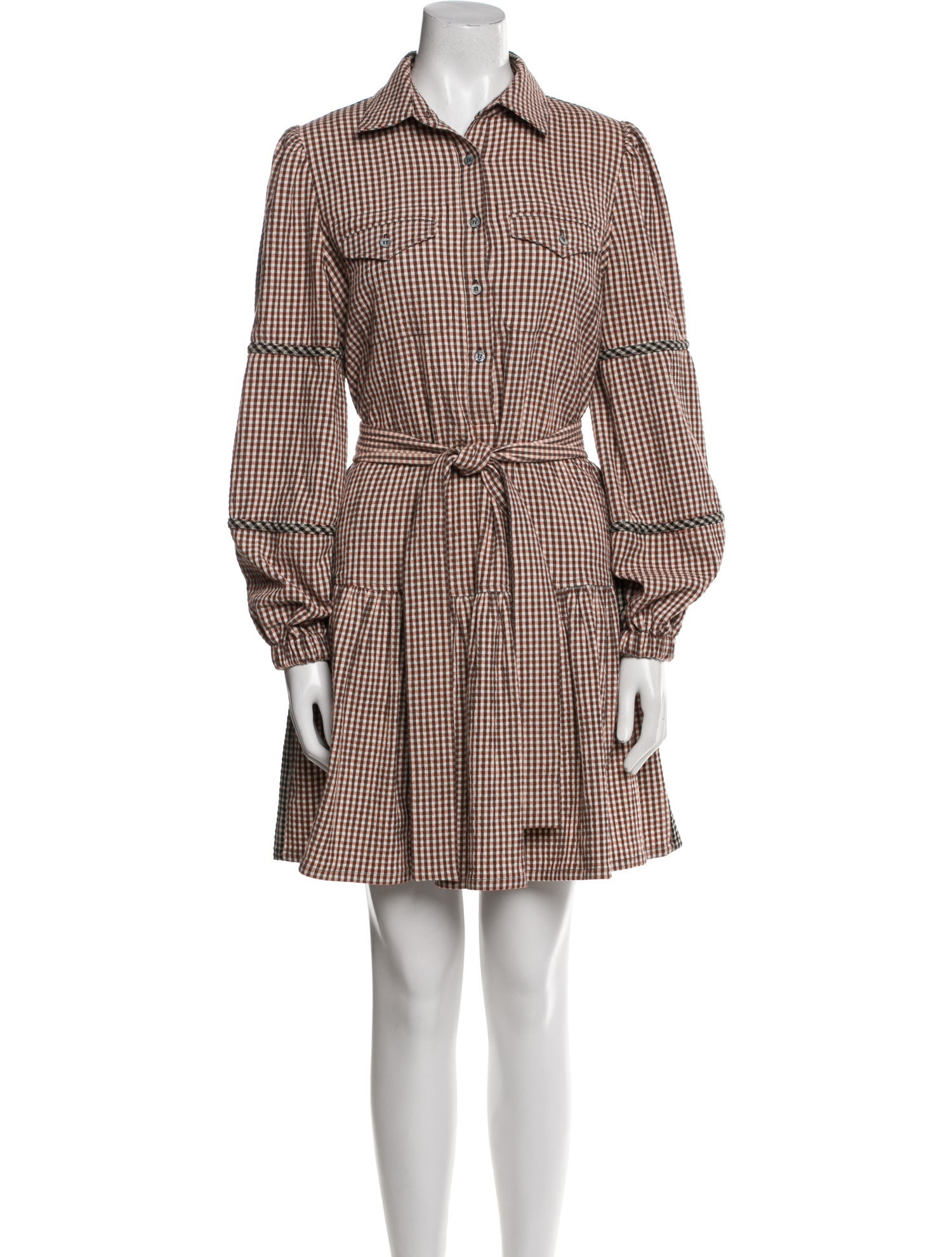 Pearl by Lela Rose Plaid Print Mini Dress