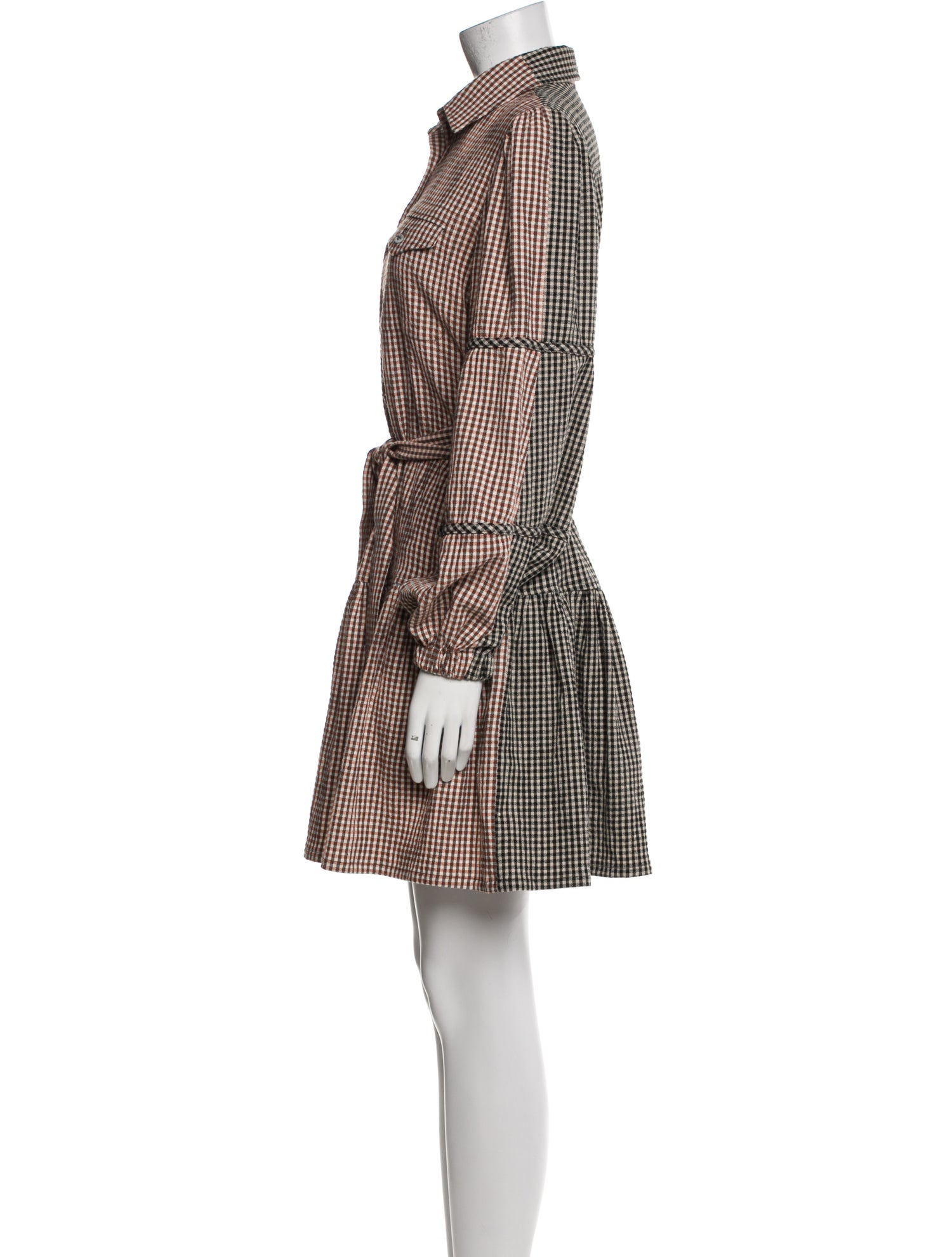 Pearl by Lela Rose Plaid Print Mini Dress