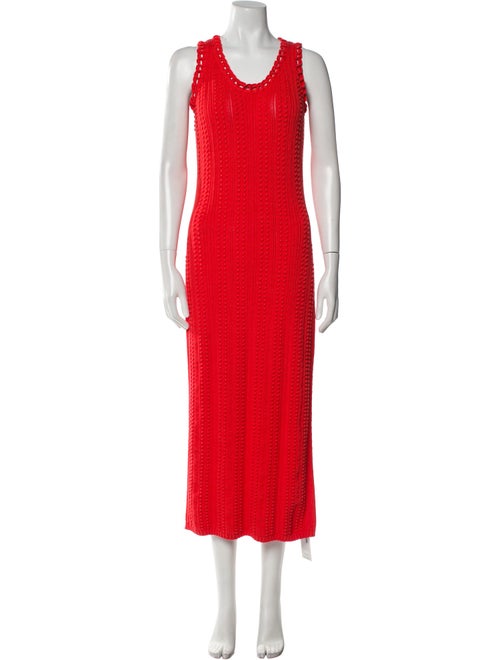 Pearl by Lela Rose Scoop Neck Midi Length Dress