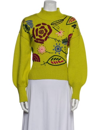Pearl by Lela Rose Wool Printed Sweater