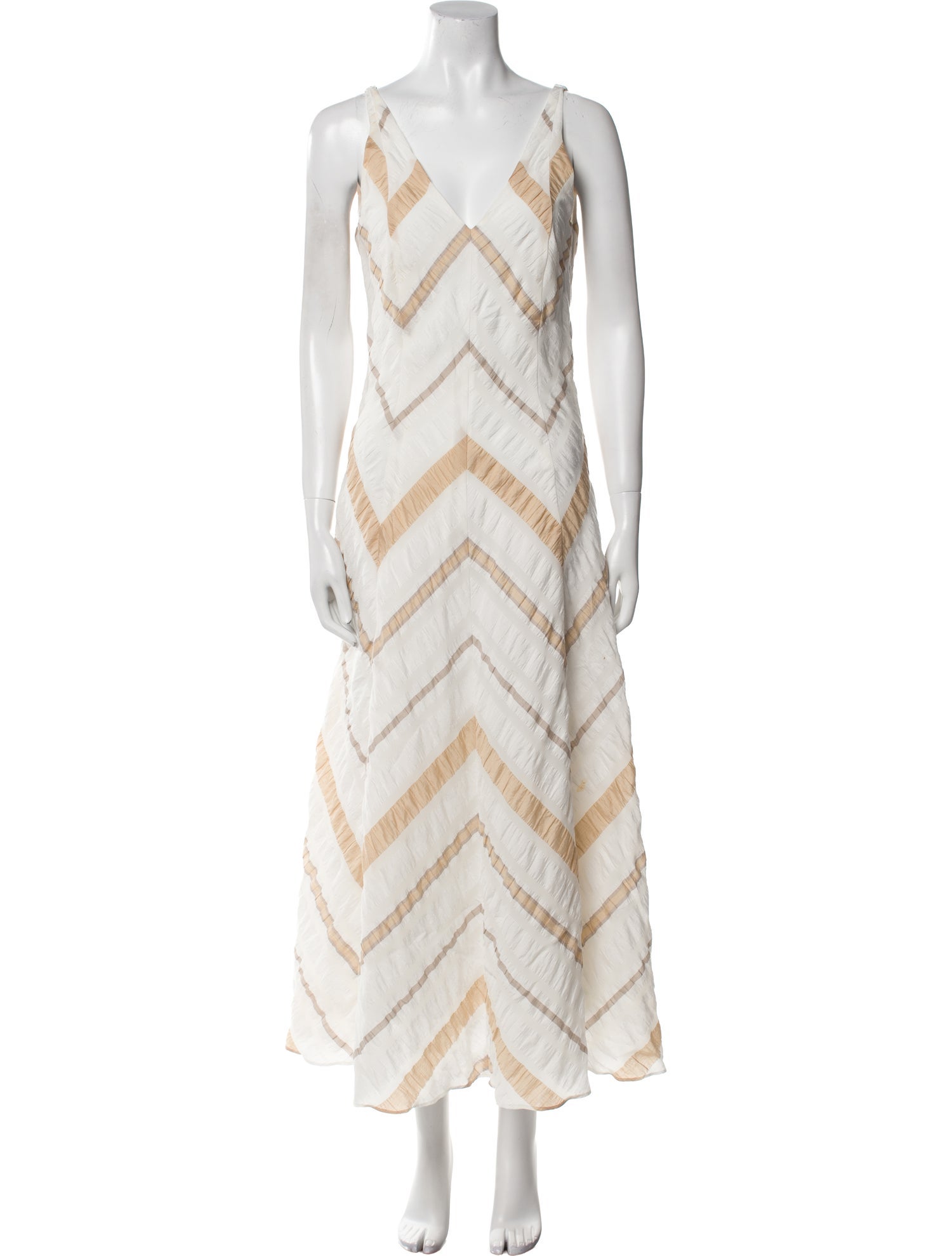 Pearl by Lela Rose Striped Long Dress